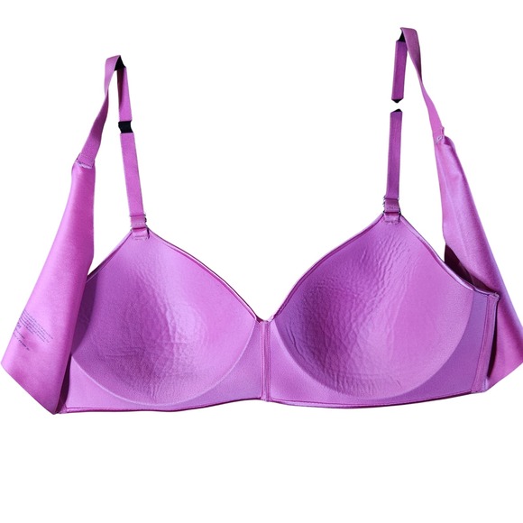 T-shirt bra 38C Satin Smooth Fuschia Pink - Picture 3 of 5